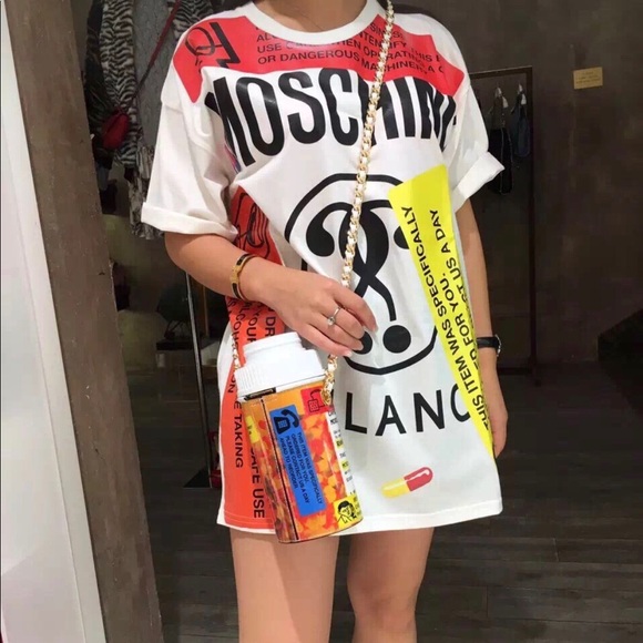 moschino oversized t shirt dress